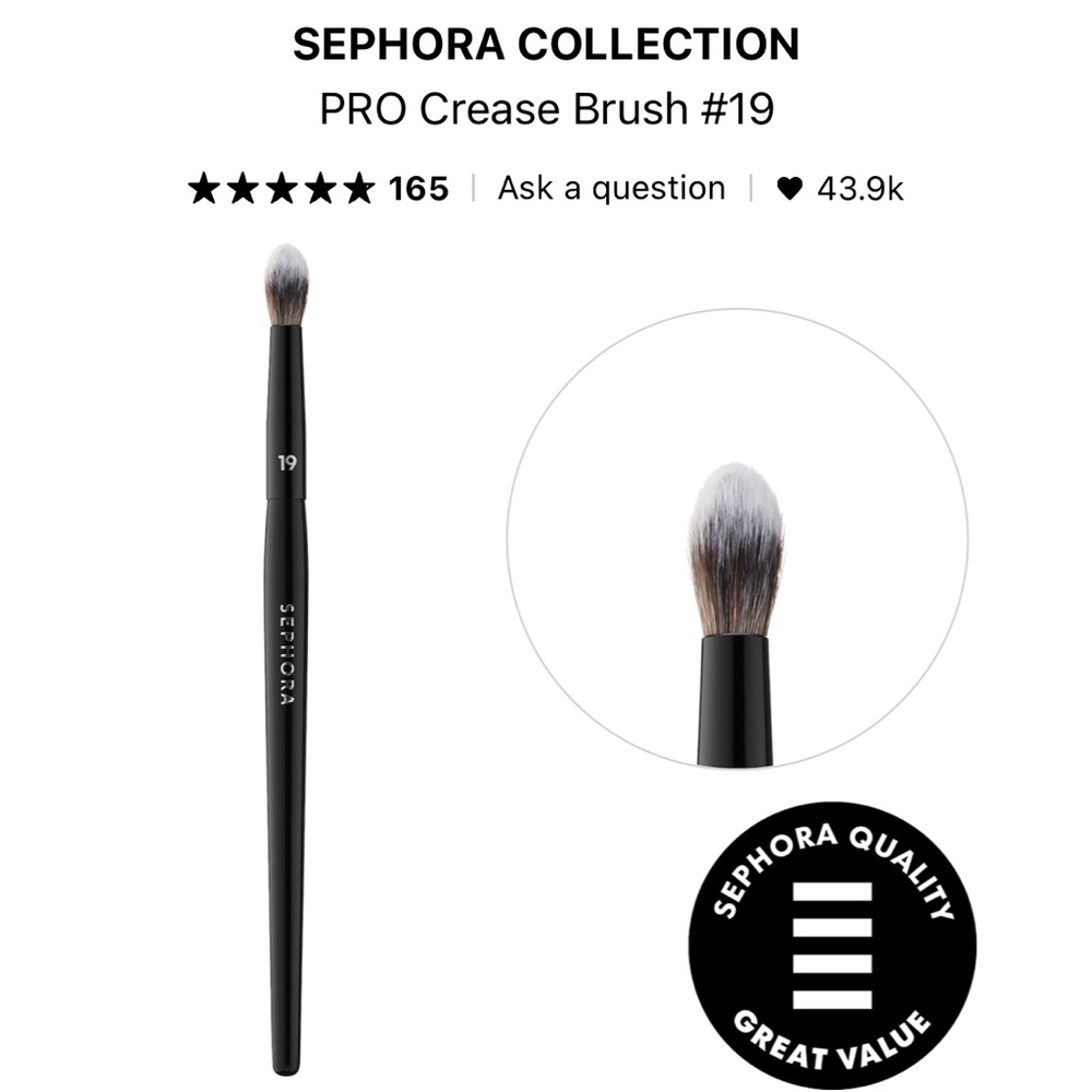 🆕 Sephora Pro Crease #19 Brush
